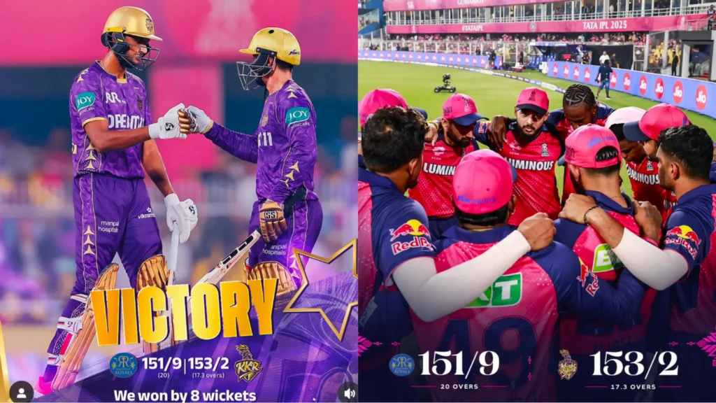 RR vs KKR Win