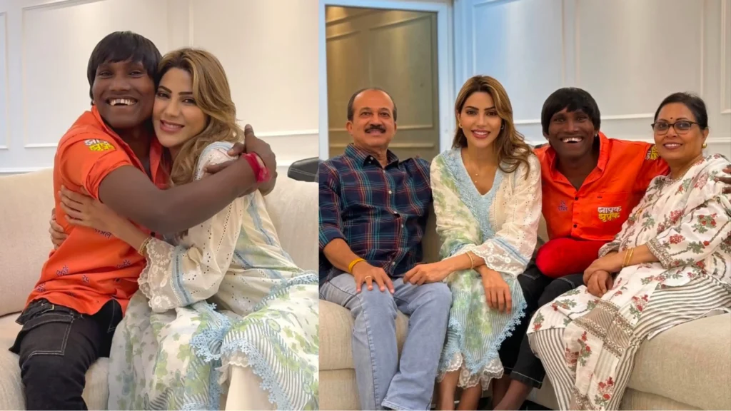 Suraj Chavan Nikki Tamboli meet for Zapuk Zupuk Movie