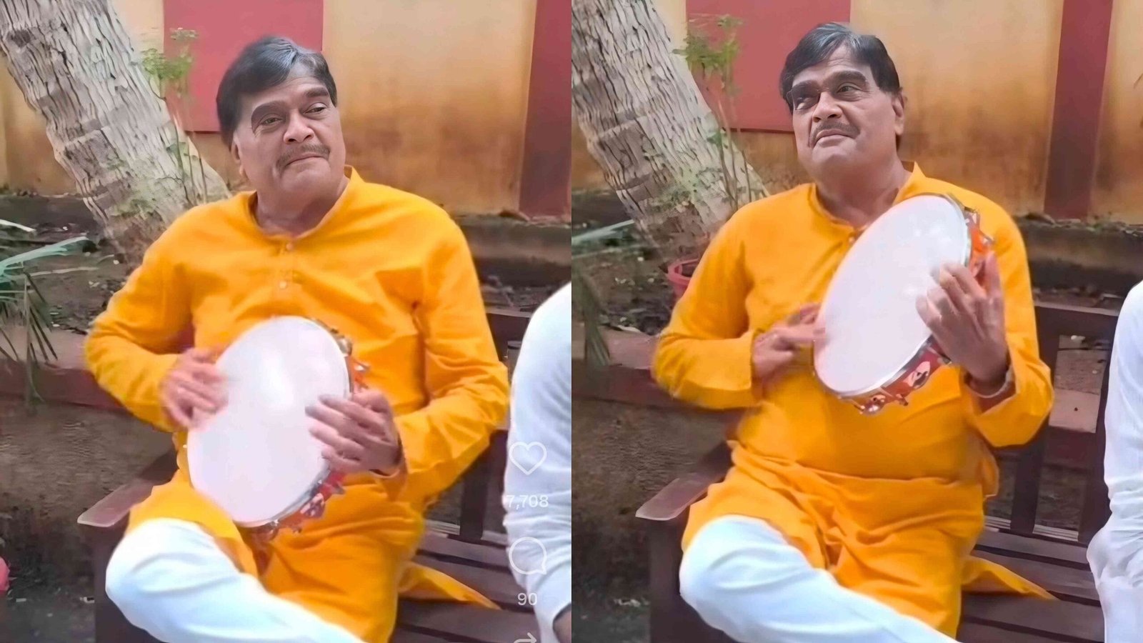 ashok saraf played tambourine video viral