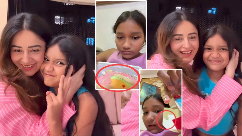 mahhi vij daughter icecream madhe mungya viral video