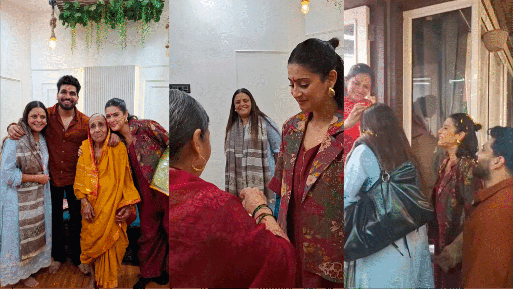 isha malviya visits shiv thakare home amravati traditional welcome