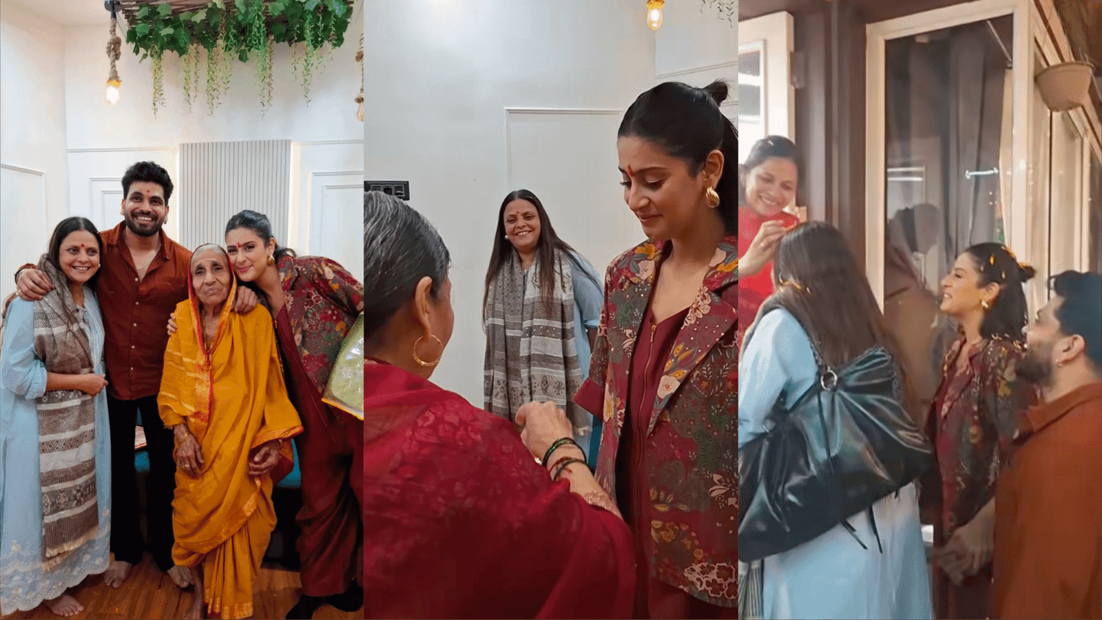isha malviya visits shiv thakare home amravati traditional welcome