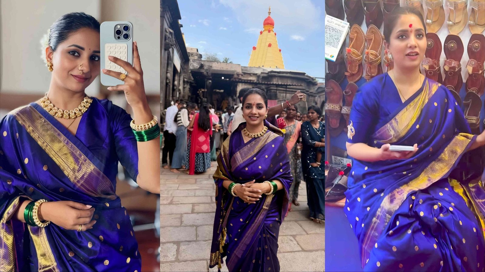 sayali sanjeev kolhapur mahalaxmi darshan
