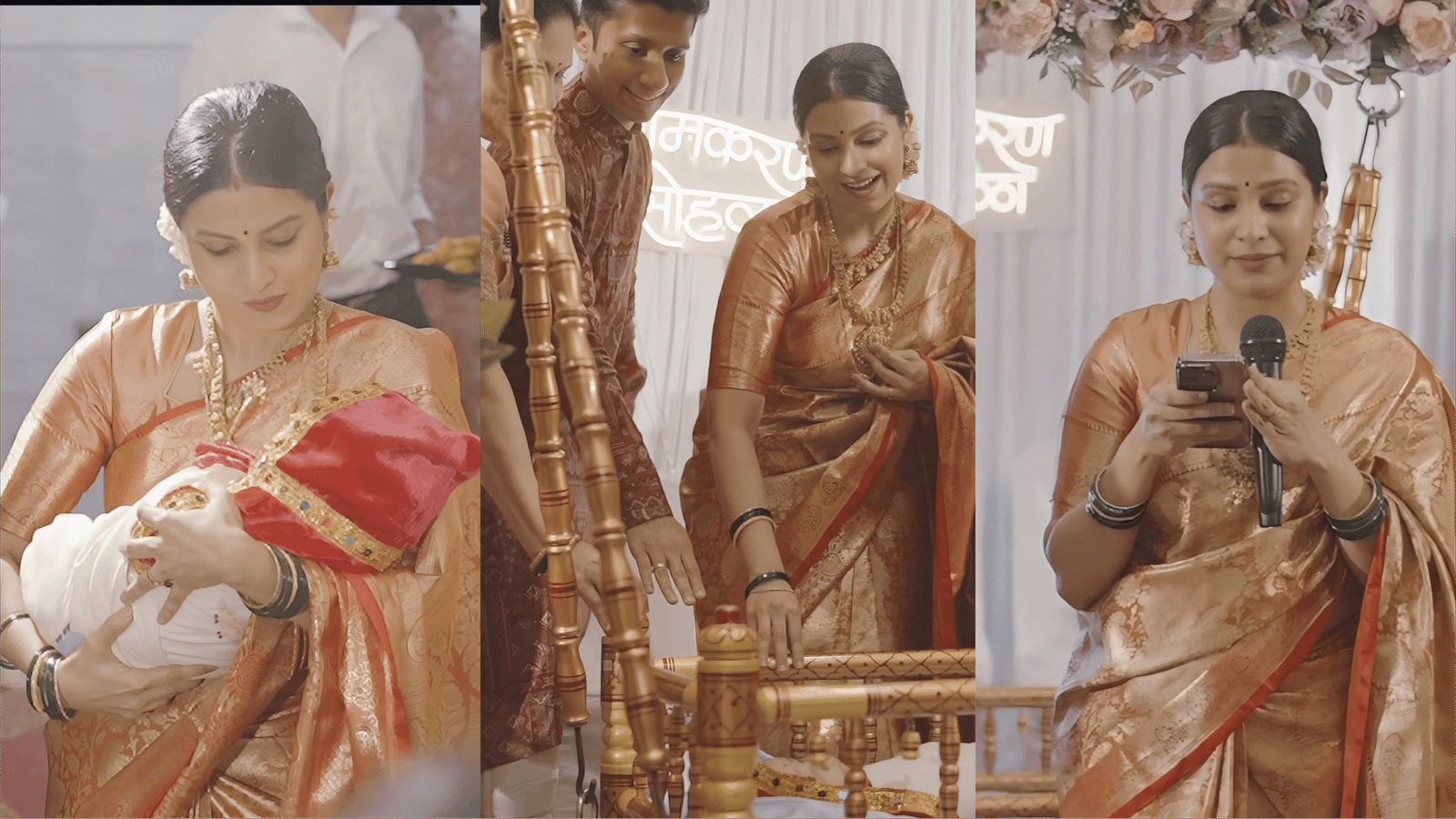 amruta pawar sons naming ceremony video