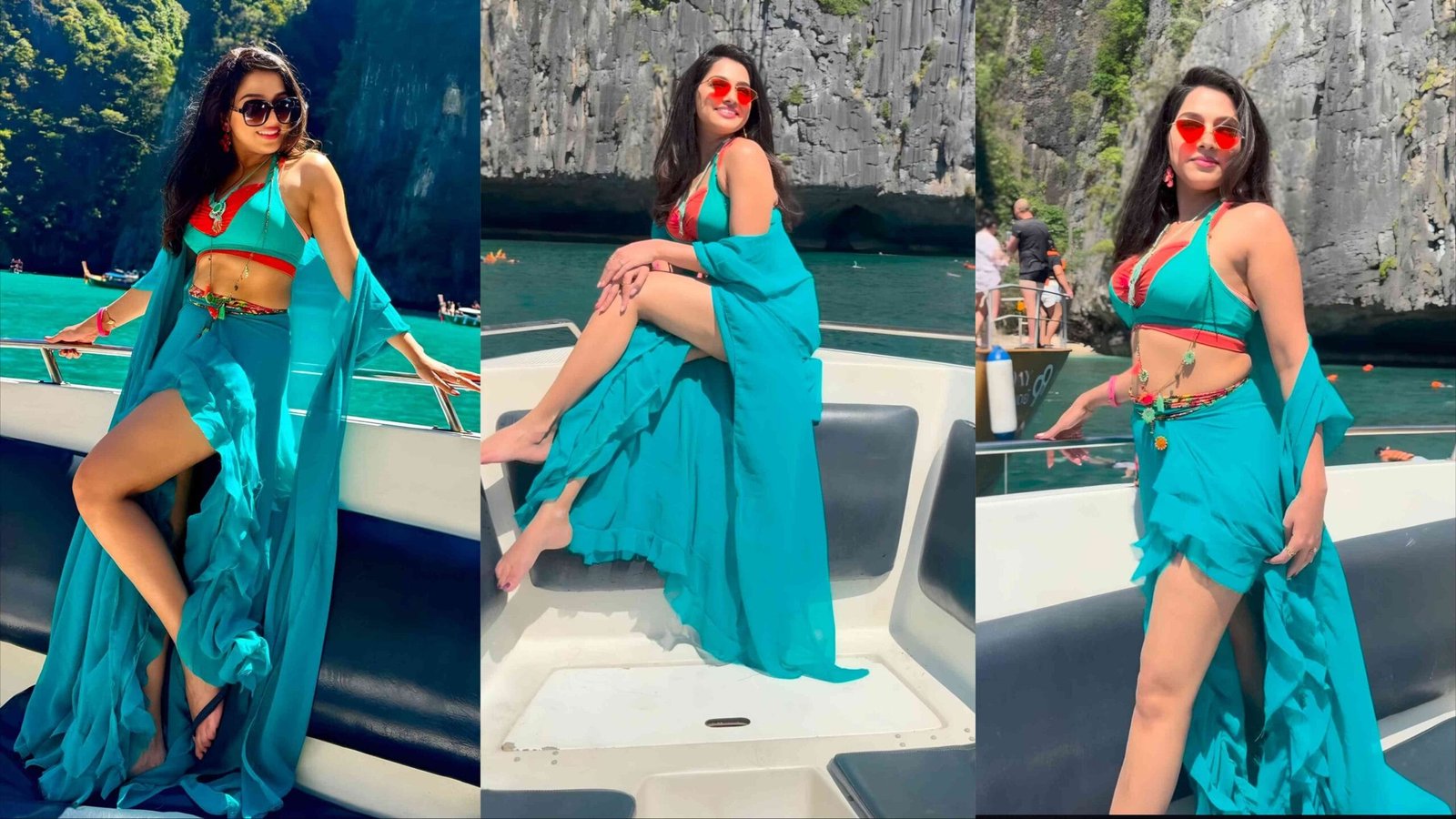 janhvi killekar thailand beach hot look