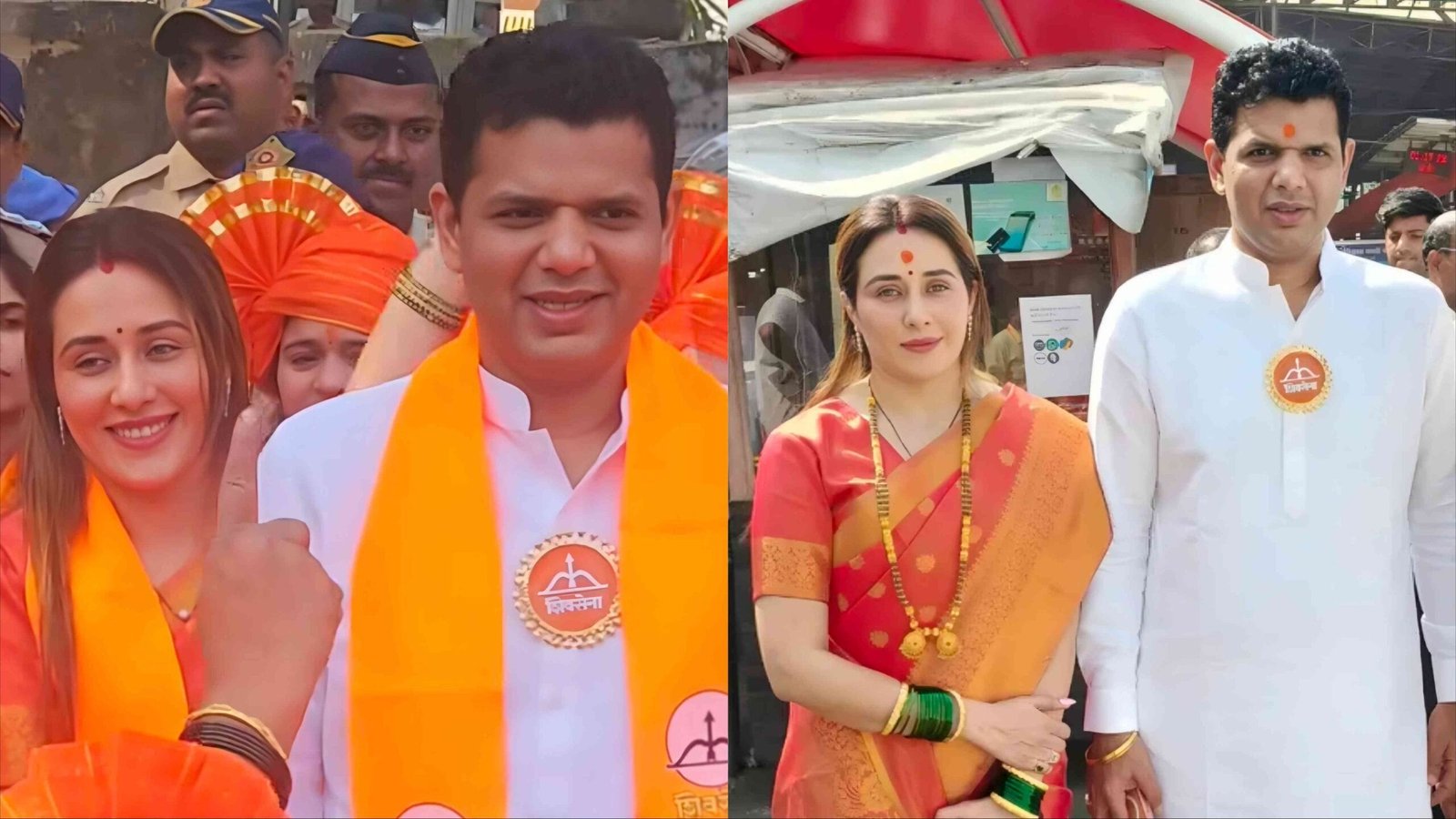 mumbai bmc election samadhan sarvankar with tejaswini lonari