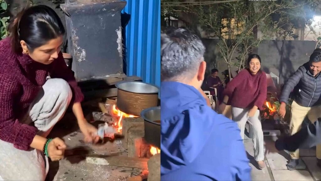 prajakta mali with family 31 december celebration