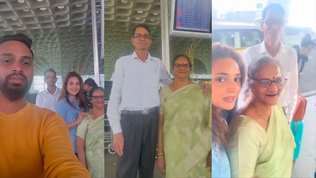 rupali bhosle first flight with parents video