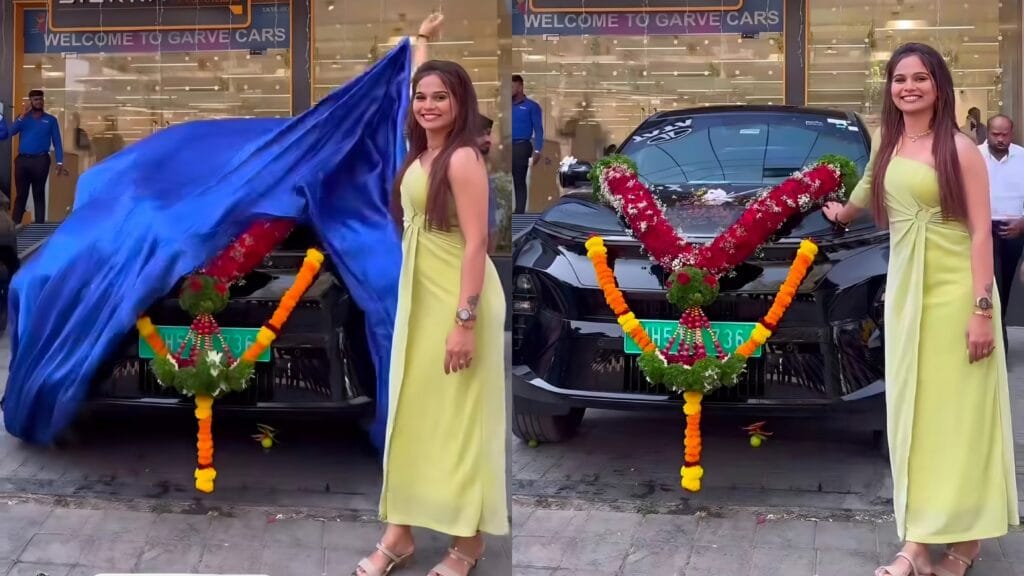 prajakta navnale new curvv ev car video