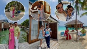 sakshi mahajan atharv karve maldives honeymoon photos