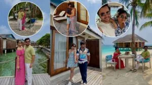 sakshi mahajan atharv karve maldives honeymoon photos
