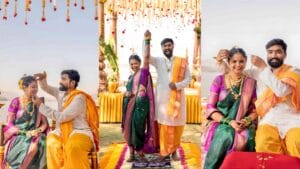 apurva gore anshuman joshi wedding photos traditional marathi look