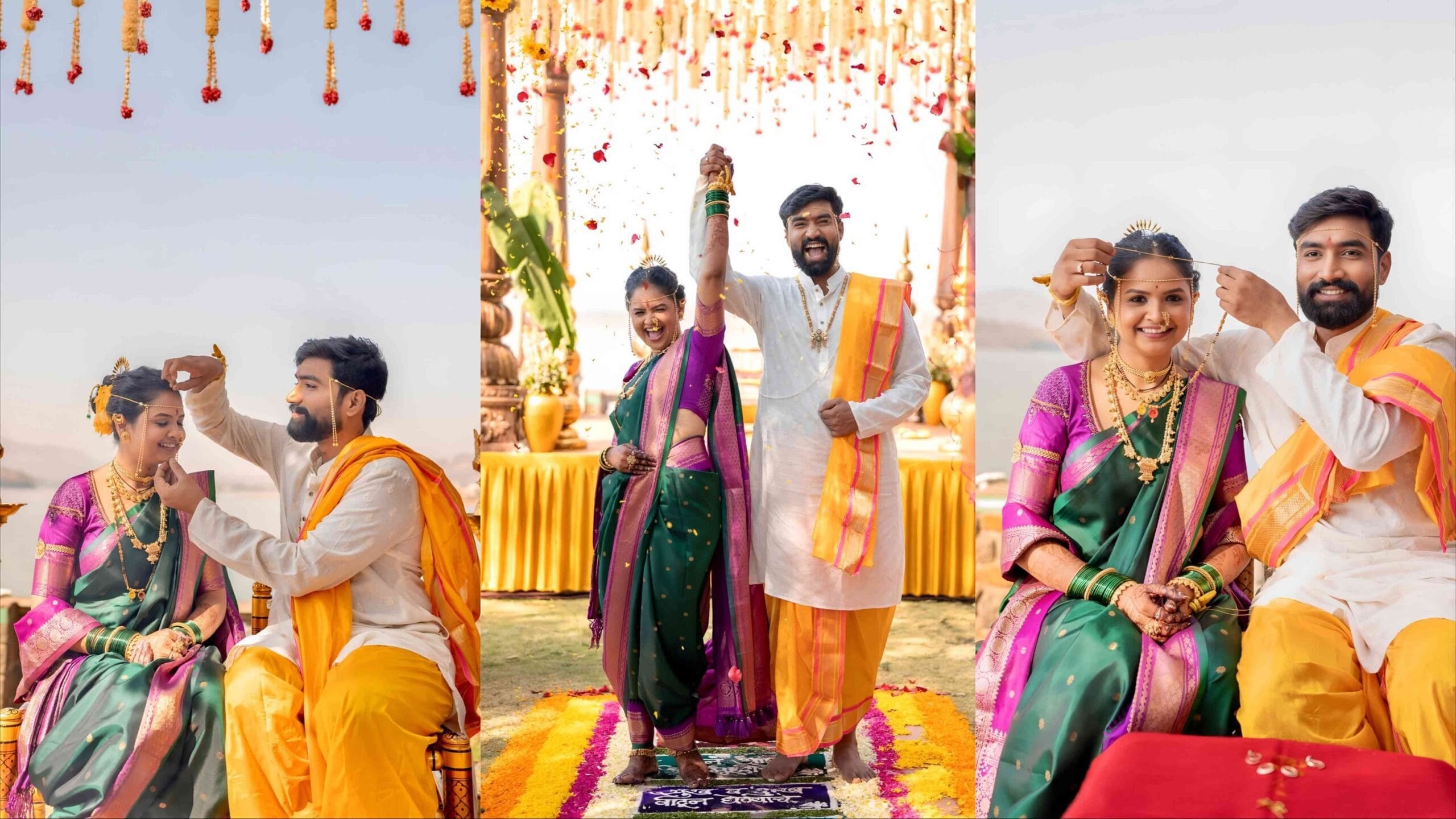 apurva gore anshuman joshi wedding photos traditional marathi look