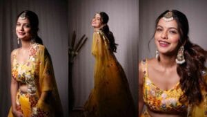 Anushree Mane Yellow Ghagra Photos