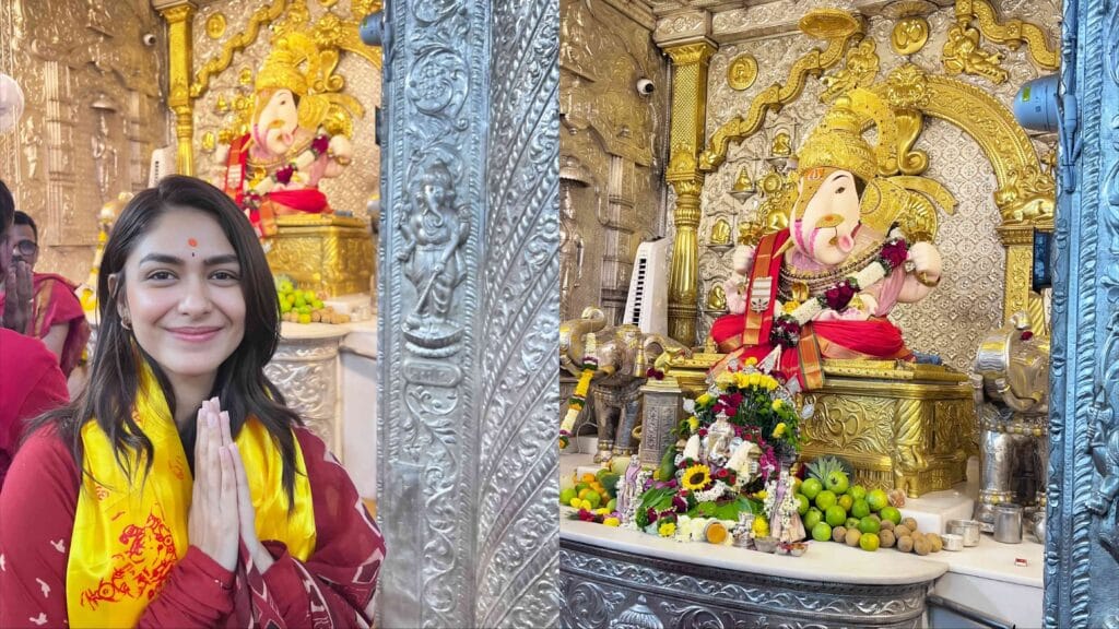 mrunal thakur pune dagdusheth ganpati darshan