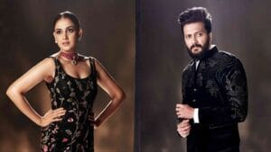 ritesh deshmukh jiniliya deshmukh black looknmacc vardhapan din