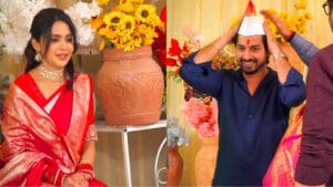 anushka sarkate nikhil chavan engagement