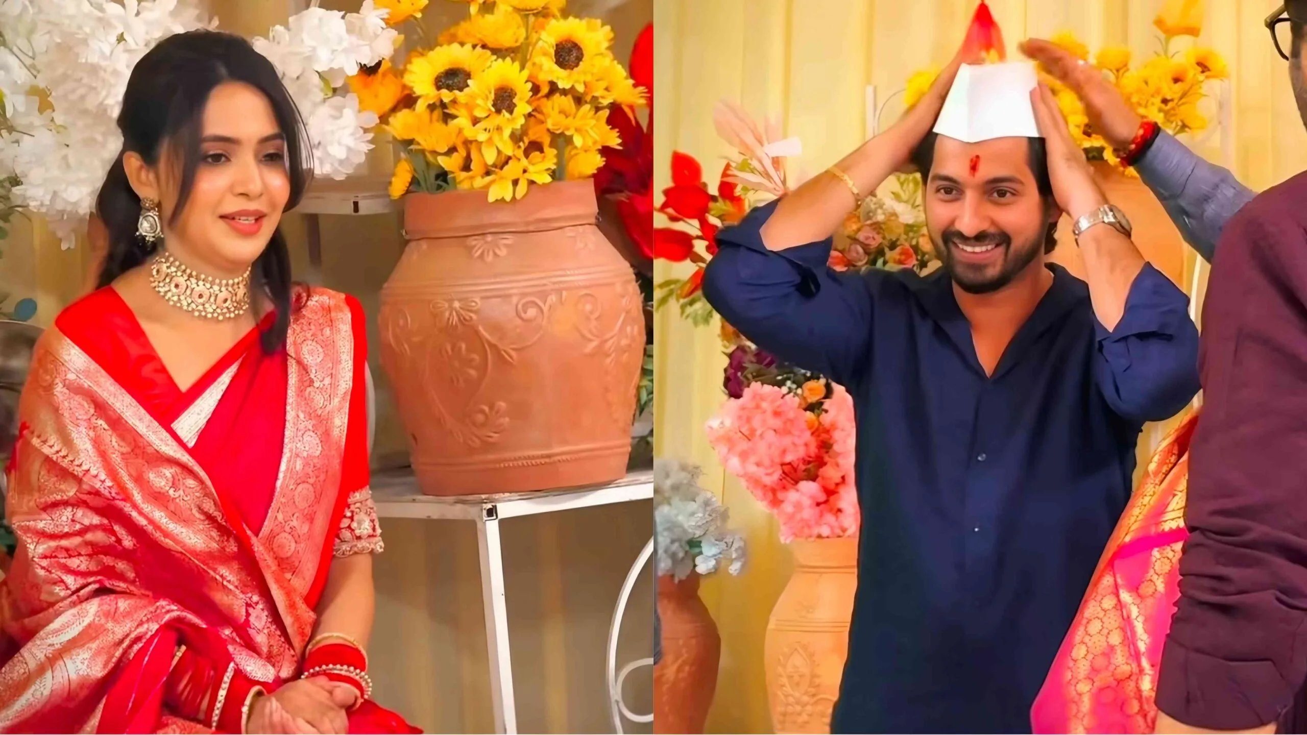 anushka sarkate nikhil chavan engagement