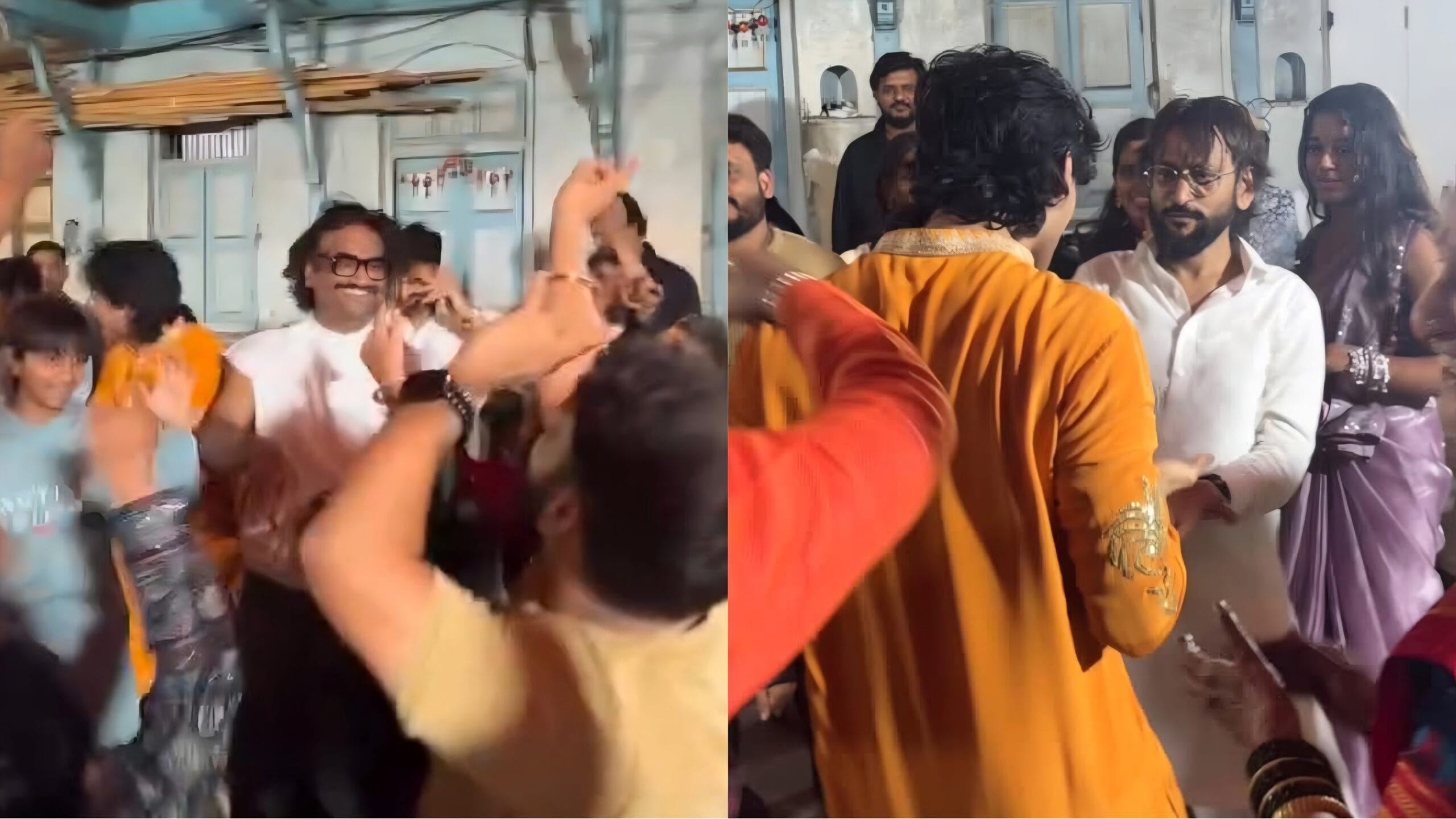 ajay atul dance on zingaat song wedding procession viral video