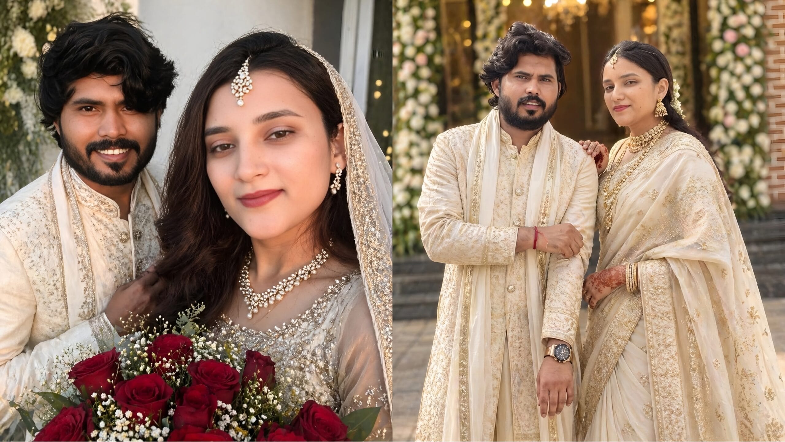 sairat fame arbaaz sheikh nikah with simran wedding photos