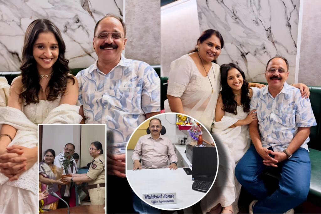 shivani sonar father retirement emotional post