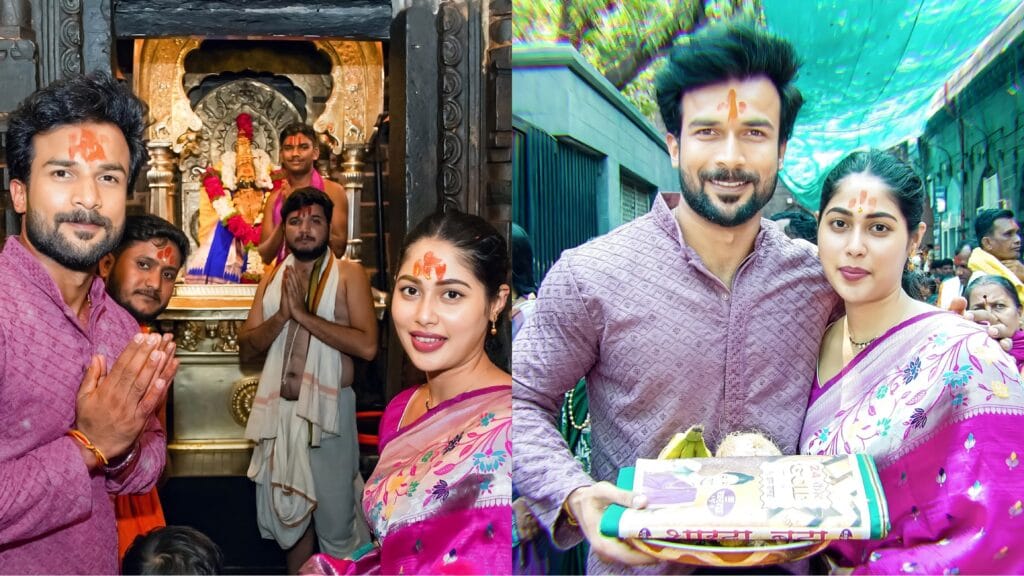 vishal nikam akshaya hindalkar darshan tulja bhavani temple