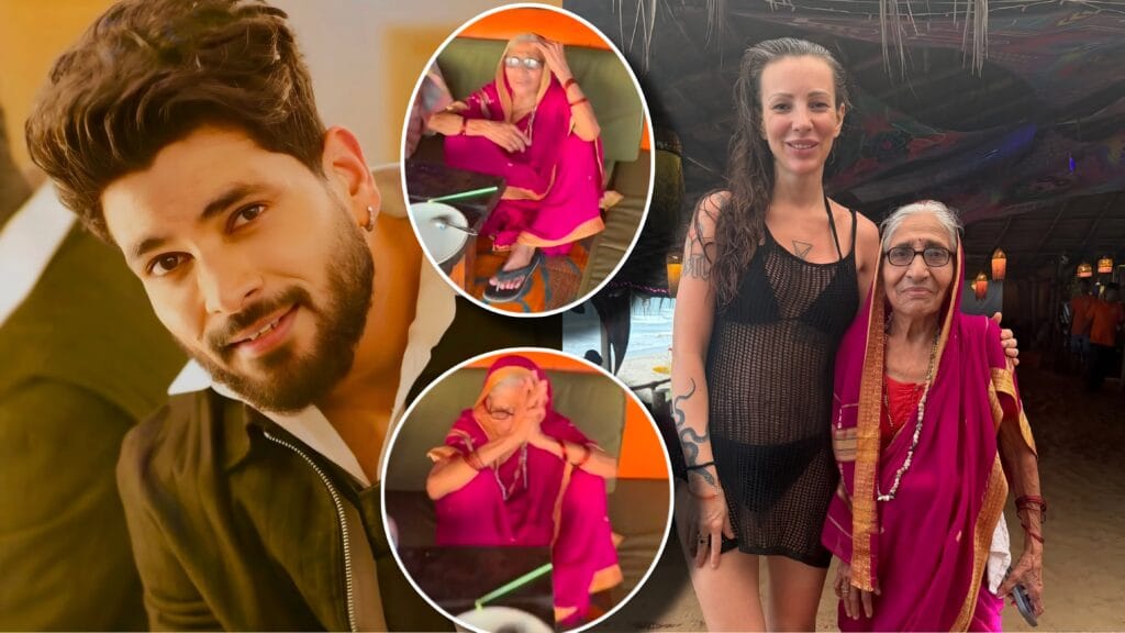 shiv thackeray goa trip with grandmother funny beach video viral