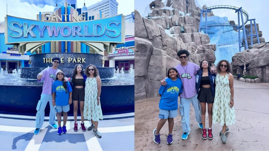 siddharth jadhav malaysia family trip photos genting twin towers