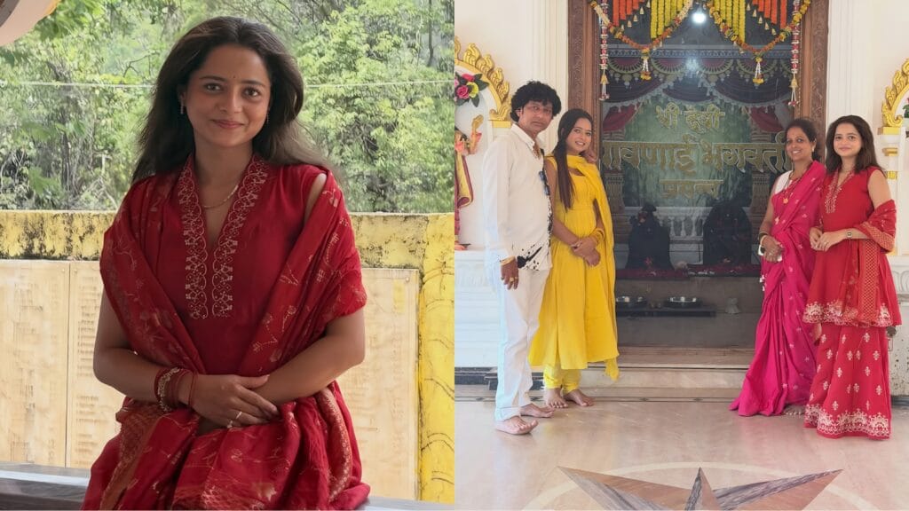 shivali parab devi darshan with family